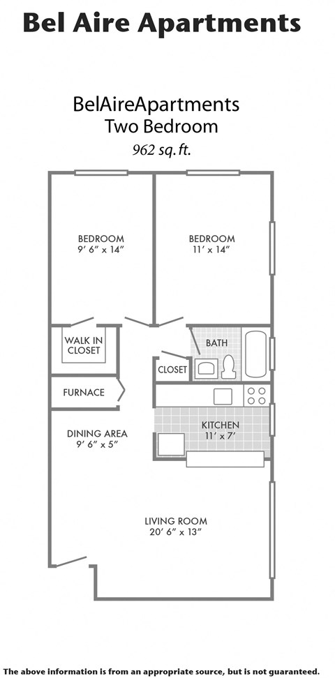 the floor plan of bel air apartments